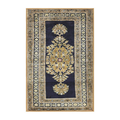 Tapis beige/noir contemporain