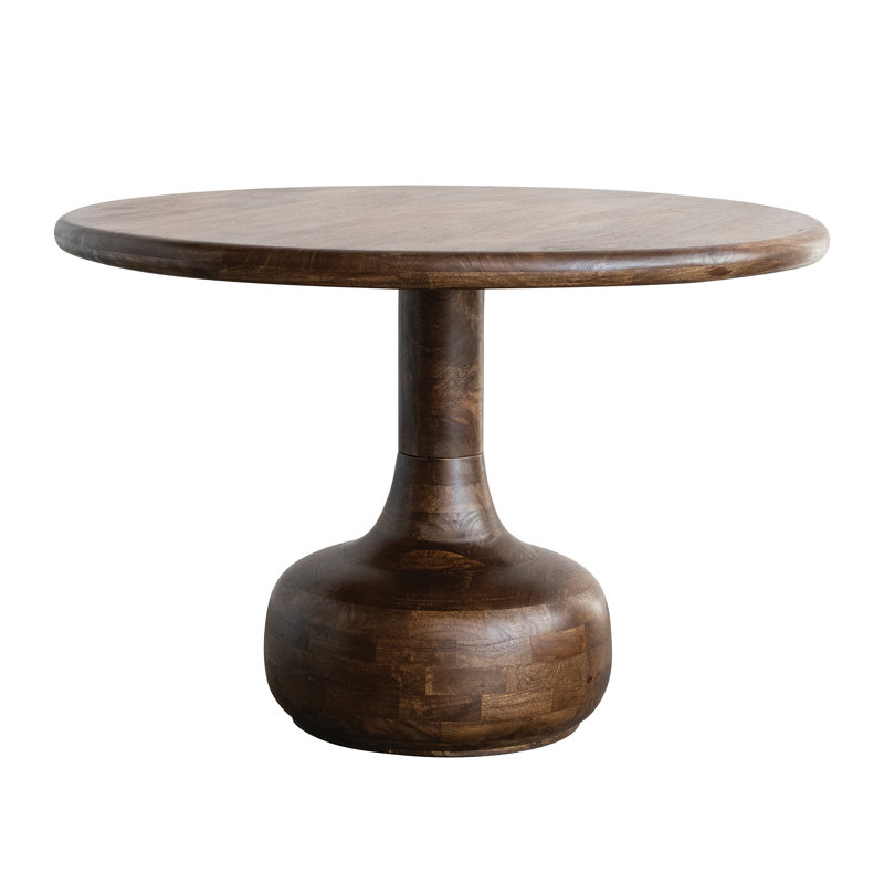 Round Mango Wood Dining Table