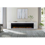 Jaclynn Modern Fireplace Console, Entertainment Storage, TV Stand, Fully Assembled