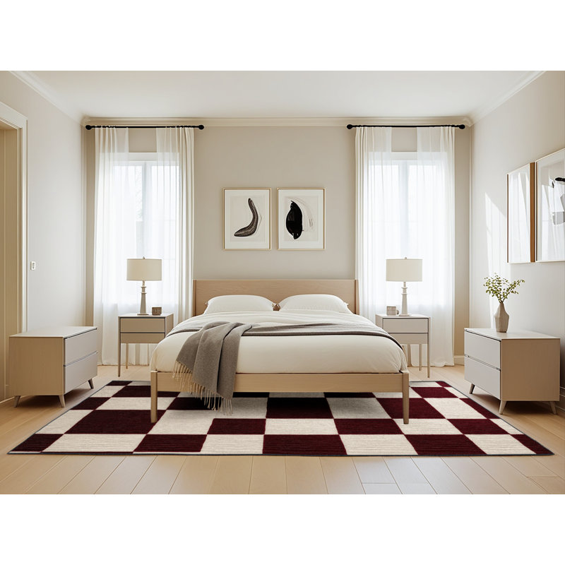 Tapis botanique lavable à la machine, Rectangle 5 pi x 8 pi