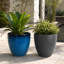 Jardinière intérieure / extérieure en résine moderne avec soucoupe et écran de drainage