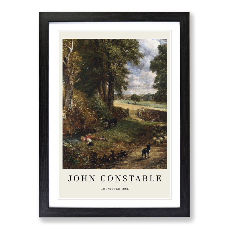 The Cornfield by John Constable - Framed Print, Black Framed, 48cm H x 36cm W x 2cm D