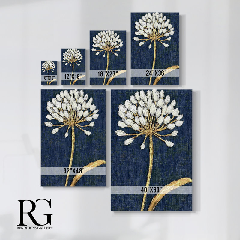 Toile tendue à motif floral CLVI Gallery - prête à être accrochée, H 60 po x l 40 po