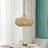 Aliane 1 Light Antique Gold Leaf Pendant