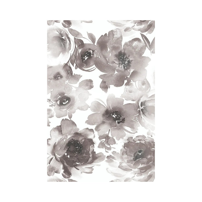 Springtime Black And White III by Kelsey Morris - Wrapped Canvas Painting, 20.32 cm H x 30.48 cm W
