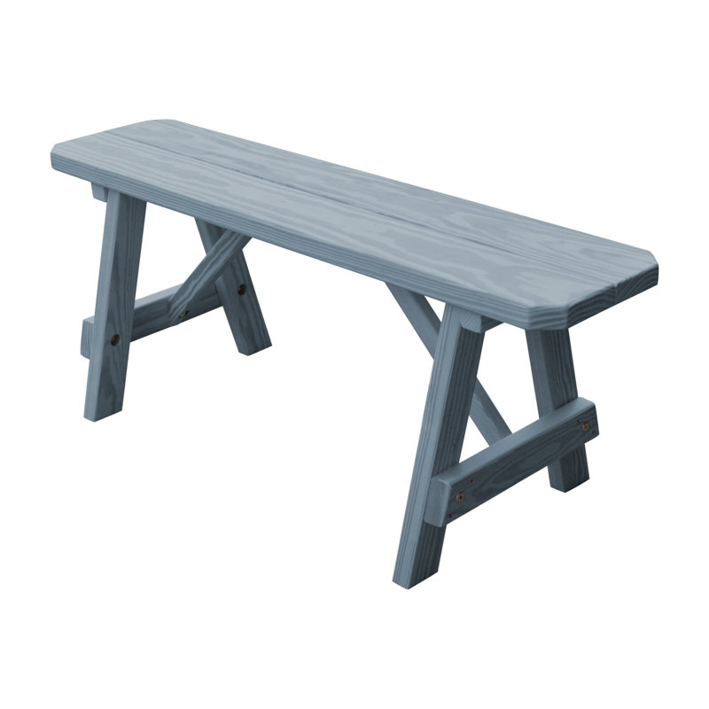 Banc de pique-nique en bois Springport, Teinture grise