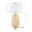 Lampe de table brun clair 25 po Zelie