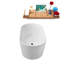 Baignoire autoportante de 63 po avec drain interne Streamline-101413303