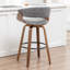 Tabouret pivotant en lin Devlin-791290496