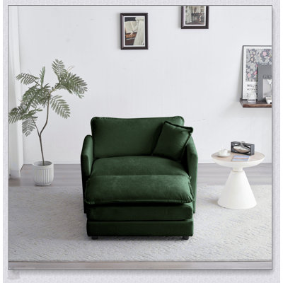 Canapé luxueux à siège simple profond pour un confort et une élégance ultimes dans le salon, fabriqué avec des matériaux nobles et un tissu chenille haut de gamme