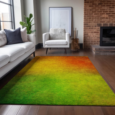 Kinslee Washable Abstract Indoor / Outdoor Rug