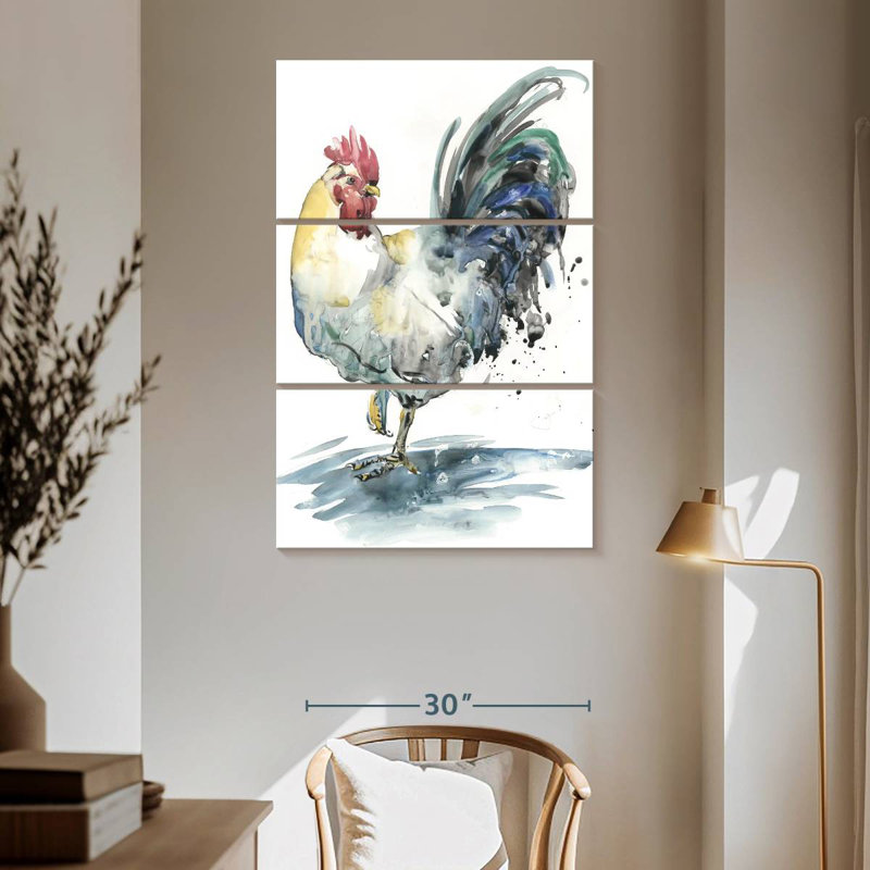 Brampt Rooster Splash I, 65" H x 42" W