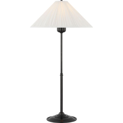 Soren 23" Table Lamp with Silk Pleated Shade