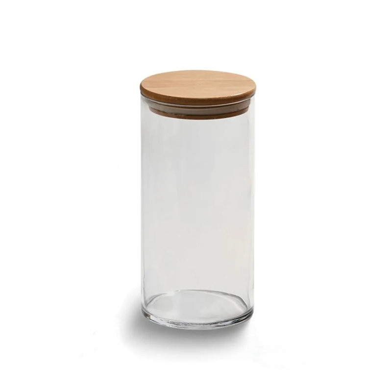 Pot de rangement en verre, H 10 po x l 4 po x P 4 po