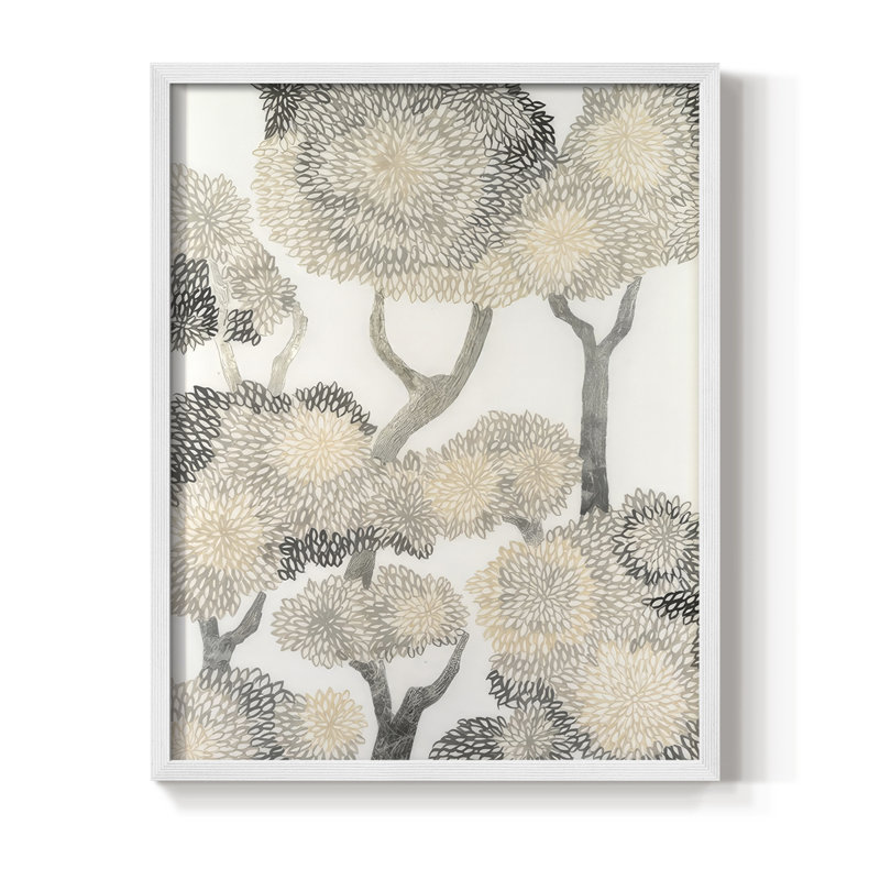 Impression encadrée Dewdrop Maple II - bois massif, H 30 po x l 24 po, Blanc