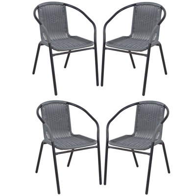 Mariyha Metal Outdoor Stacking Dining Armchair