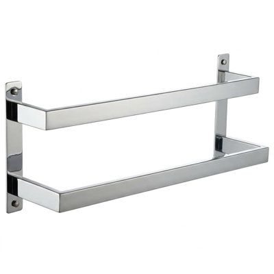 Échelle porte-serviettes murale à 2 niveaux en acier inoxydable noir de 61 cm (24 po).