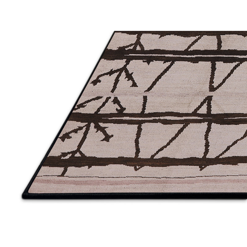 Tapis brun / gris Nyasia Southwestern, Rectangle 5 pi x 8 pi