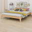 Base de lit plateforme en bois avec support en lattes de bois-219909524