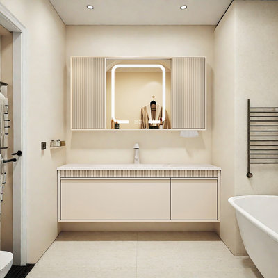 French cream-style bathroom cabinet