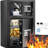 4.5 Cu.ft Safe Box, Double Door, Black, Key Lock & Password, , 3mm Thick Door Plate, 5 Solid Bolts, Dual Alarm, 3 Unlock Methods, Height Adjustable Shelf, Led For Storing Valuables Like Cash,