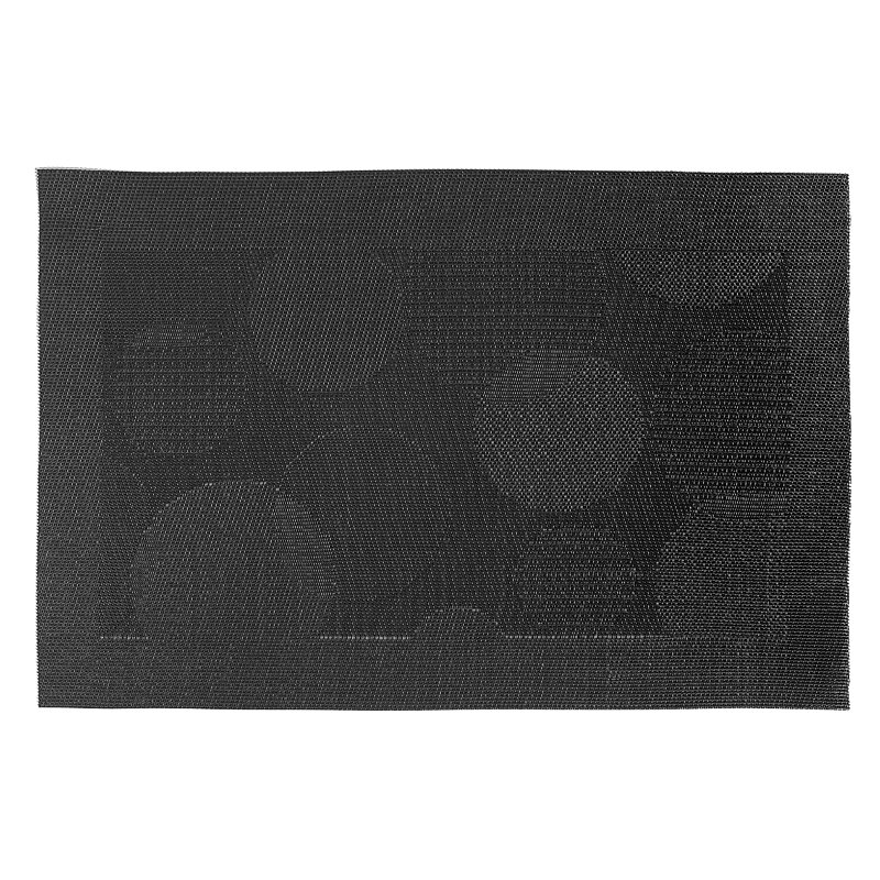Vinyl Food & Drink Rectangle Placemat, Black