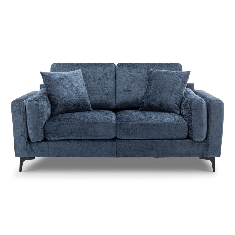 Tasley 2 Seater Chenille Sofa, 2, Blue