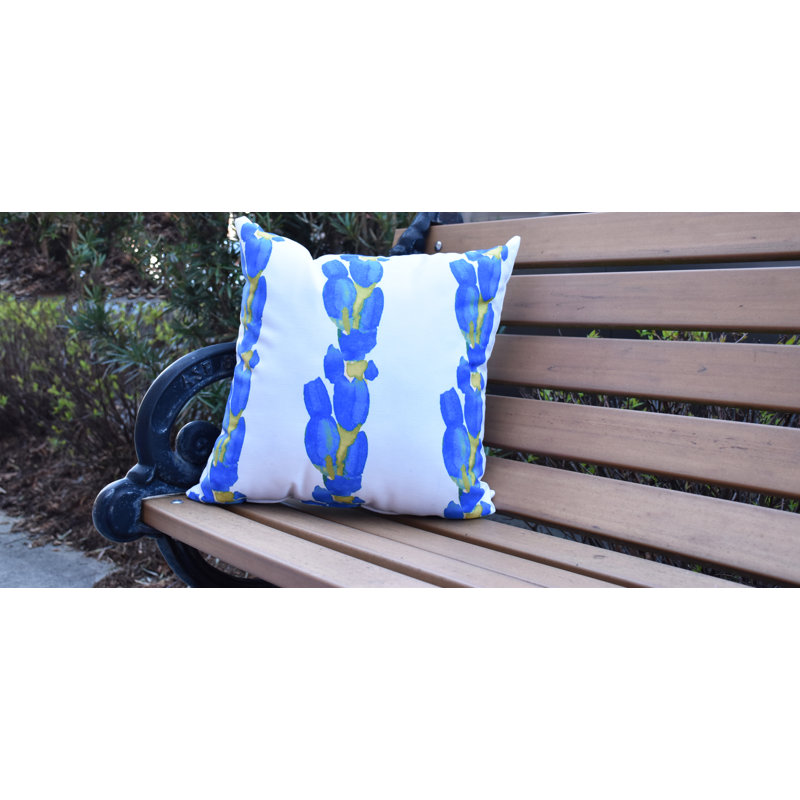 Housse et insert de coussin carré Sunset Tulip, Bleu, 16 po x 16 po, Extérieur