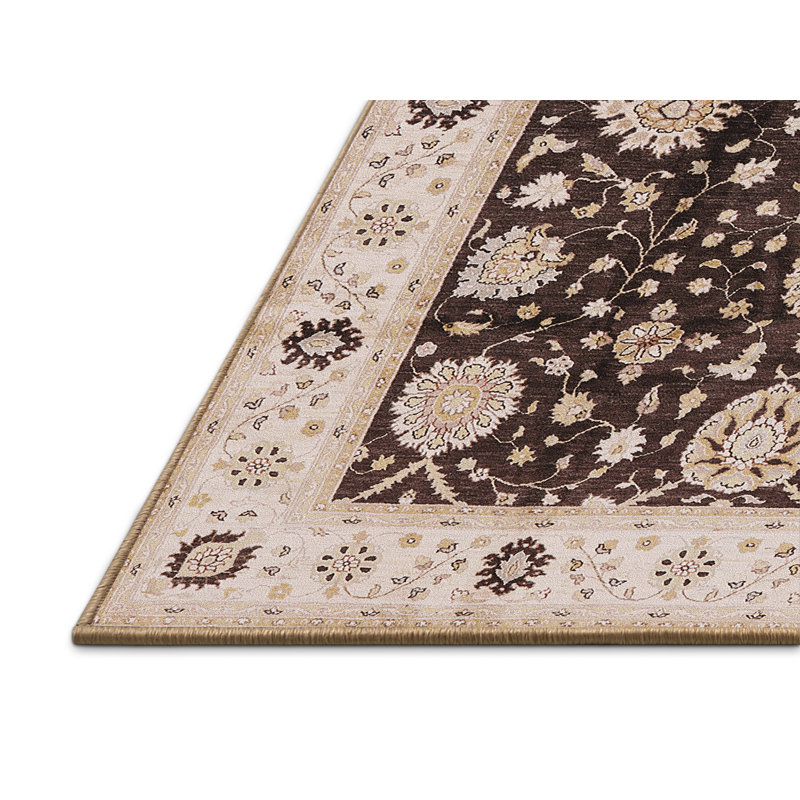 Tapis oriental brun / crème Kants, Rectangle 6 pi x 9 pi