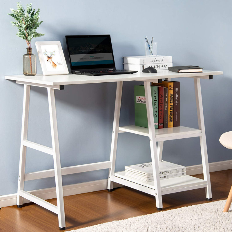Steel Writing Desk, White