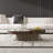 Faux Marble And Solid Wood Coffee Table