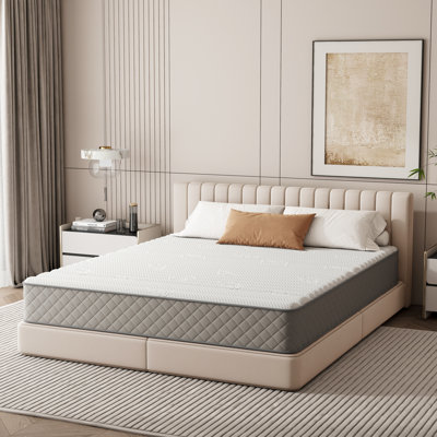 Noren Quilted Top 10" Queen Mattress Memory Foam Medium Firm Hybrid Mattress in a box With Certipur-us, Pocket Spring