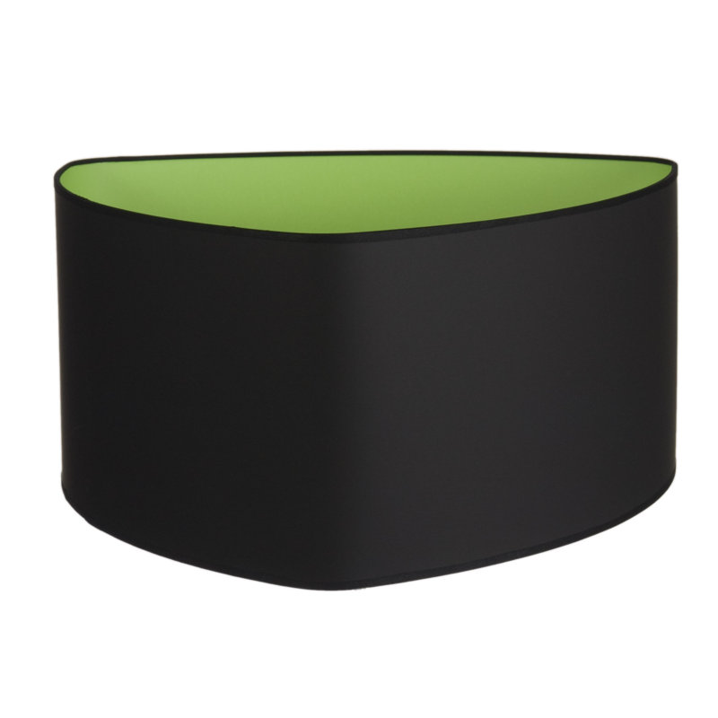 24cm H Novelty Pendant Shade, Black / Green Inside