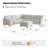 Terren 104" Farmhouse Striped Sectional Sofa with Rolled Arm and Solid Wood Spindle Legs-520068433