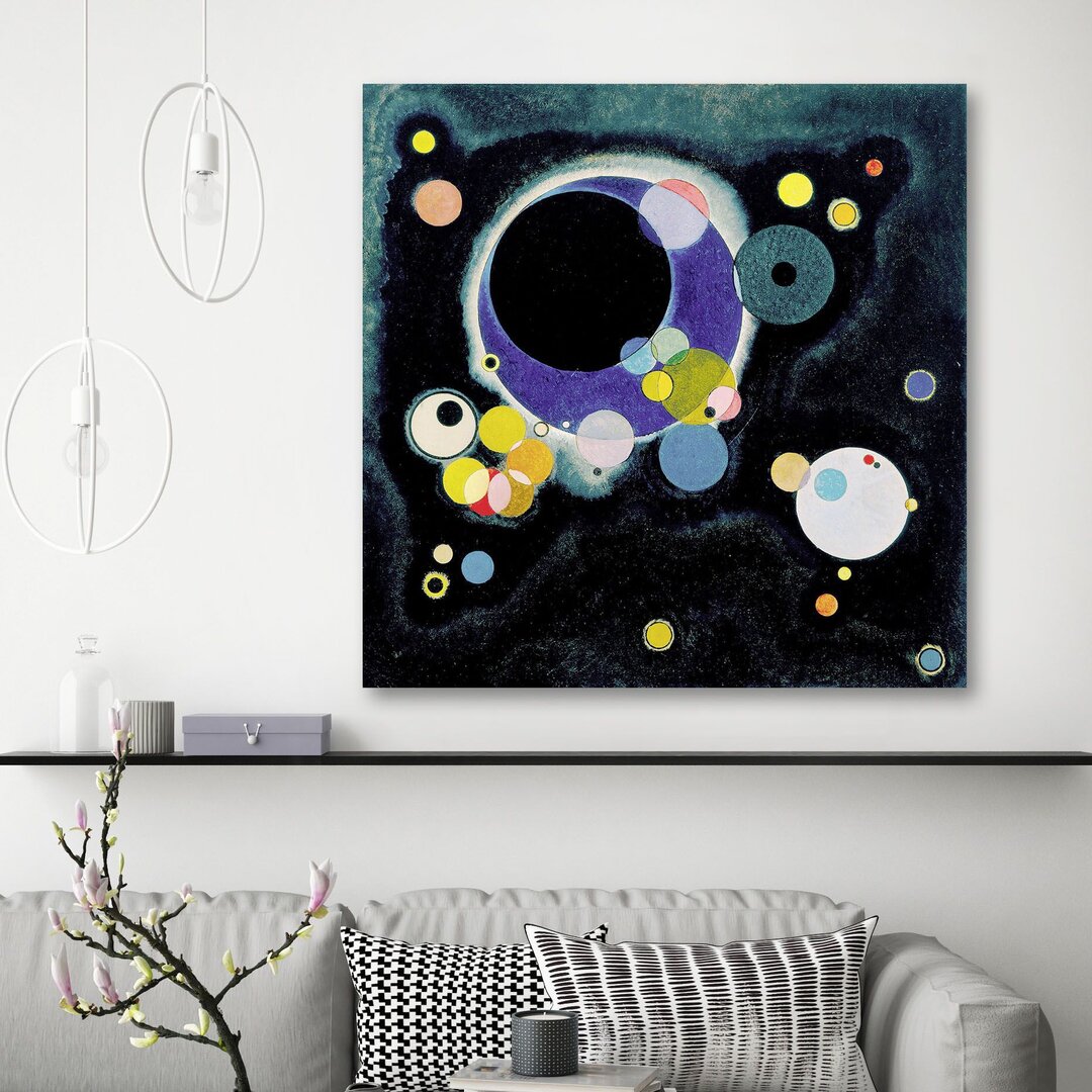 Leinwandbild Skizze für Einige Kreise von Wassily Kandinsky