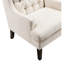 Fauteuil de 8,5 po de hauteur beige avec coussin de siège en mousse et housse amovible en tissu texturé-1694112352