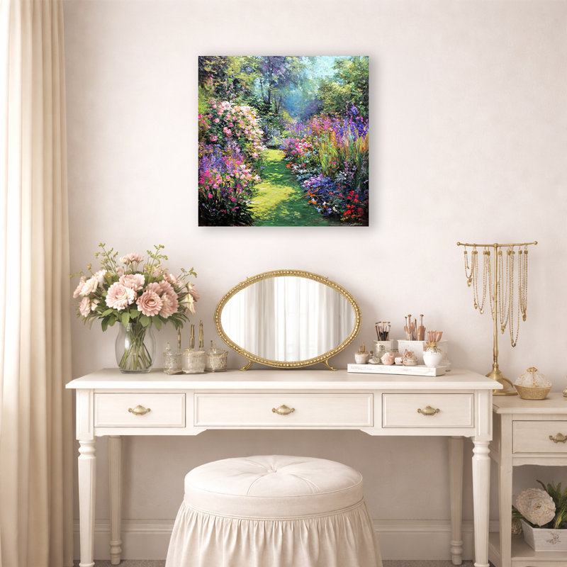 Hidden Garden Path Wrapped Canvas Wall Art, 30"W x 30"H x 1.5"D
