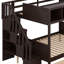 Lit superposé avec tablettes, escalier de rangement et 2 tiroirs-67777790