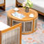 -Piece Outdoor Solid Wood & Rope Sofa Set with Coffee Table for 7