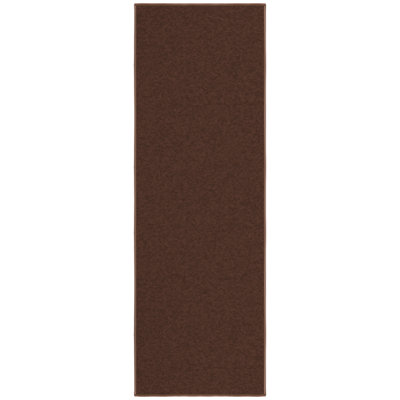 Tapis de couloir d'intérieur brun Emmy