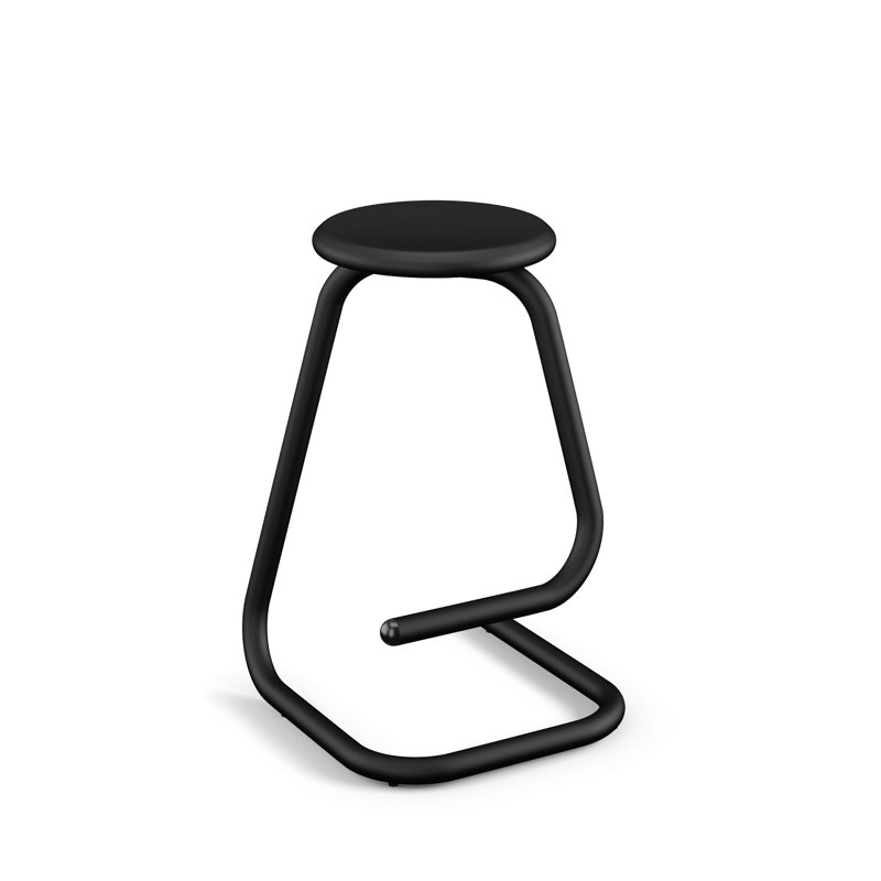 Tabouret en métal Paperclip70, Noir, noir, noir, noir
