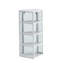 Wall Mounted Corner Cabinet with 4-tier shelves Bathroom Storage, Wall Glass Cabinet