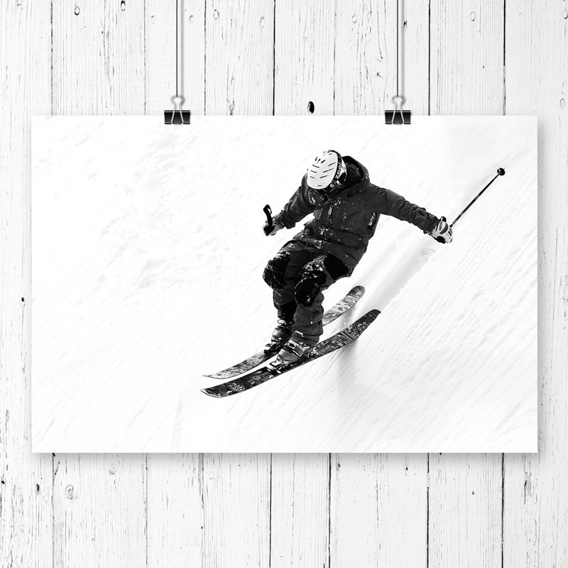 Skiing - Frameless Print, 42cm H x 59.4cm W