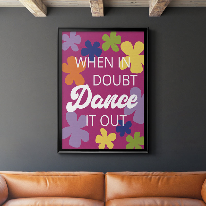 «Dance It Out», reproduction encadrée de qualité supérieure - prête à être accrochée, H 30,5 po x l 22,5 po x P 1 po, Noir