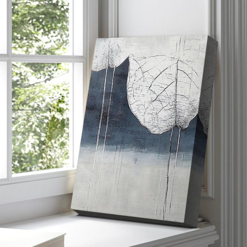 Toile tendue avec châssis abstrait Lxxix - prêt à être accroché , H 18 po x l 12 po
