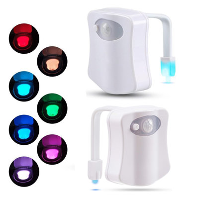 2 Pack Toilet Bowl Night Light, Motion Sensor, 8 Colors, LED Motion Activated, White Elephant Gifts, Funny Gag Gifts for Men, Stocking Stuffers for Men, Dad, Husband, Boyfriend