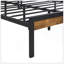 Structure de lit plateforme en métal avec tête de lit et pied de lit en bois avec doublure USB, aucun sommier nécessaire, grand rangement sous le lit, assemblage facile-169098327