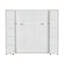 Grand lit escamotable mural avec portes de rangement-650650350