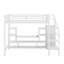 Lit mezzanine double en métal avec meuble télé, lit mezzanine en métal avec escalier et garde-robe-758743065