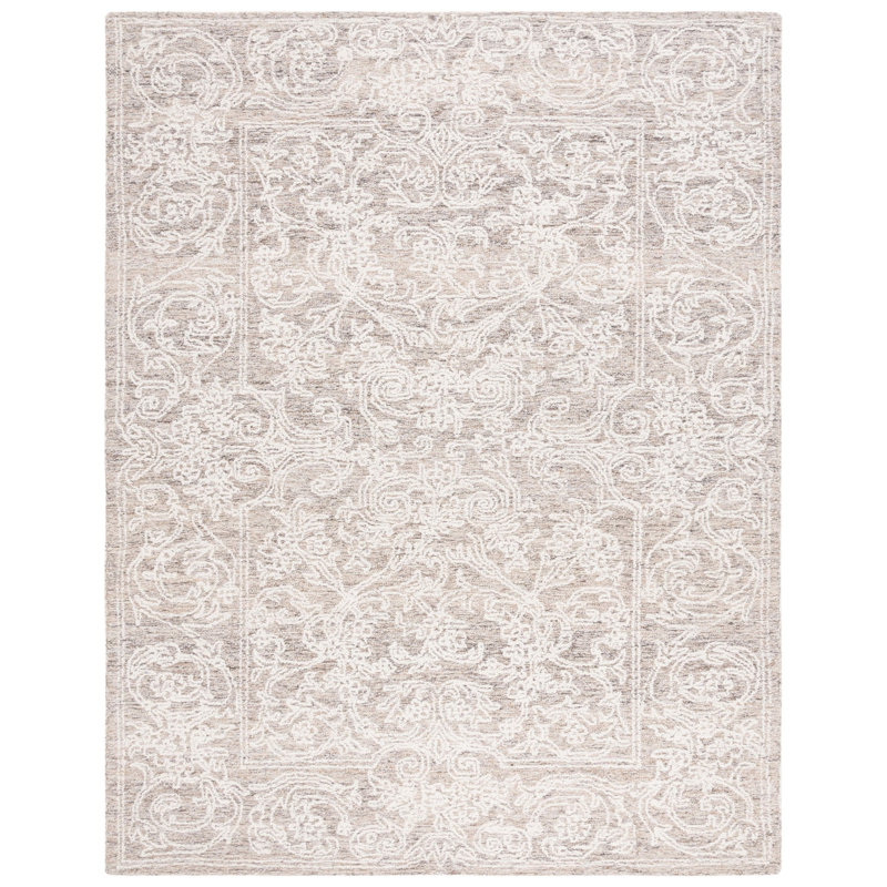 Abstract Hand Tufted Wool Oriental Rug, Rectangle 8' x 10'